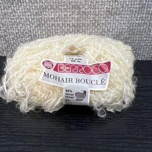 Berroco‎ Ivory Curly Mohair Blend Bouclé 50 Gram Ball New Made in England